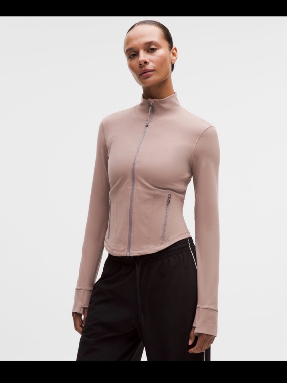 NWT Lululemon Size 4 Define Mesh-Back Jacket Nulu in Ashen Rose